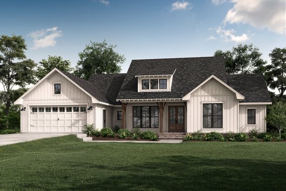 Exterior - Front Elevation 3 for Farmhouse House Plan #430-245 - 3 bed, 2.5 bath