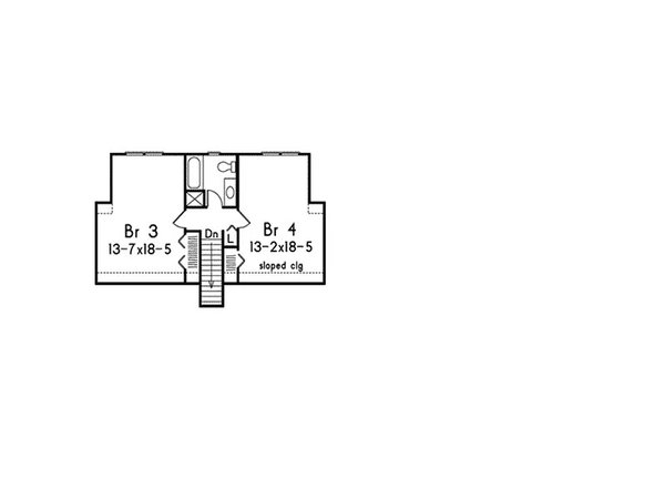 House Design - Country Floor Plan - Upper Floor Plan #57-708