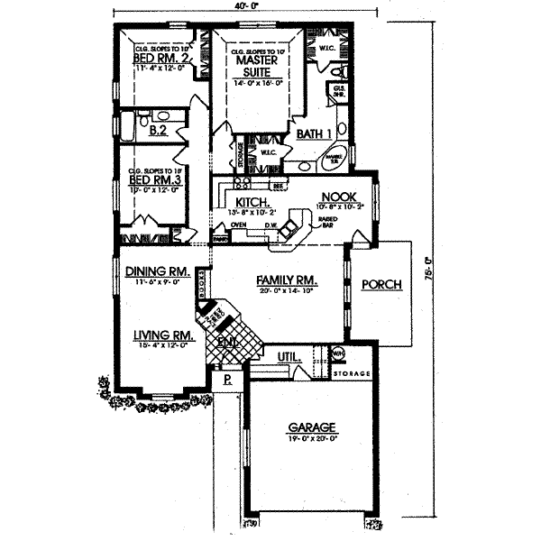 Dream House Plan - European Floor Plan - Main Floor Plan #40-254
