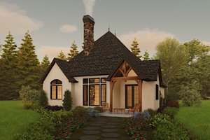 Exterior - Rear Elevation for Cottage House Plan #48-1029 - 2 bed, 2 bath