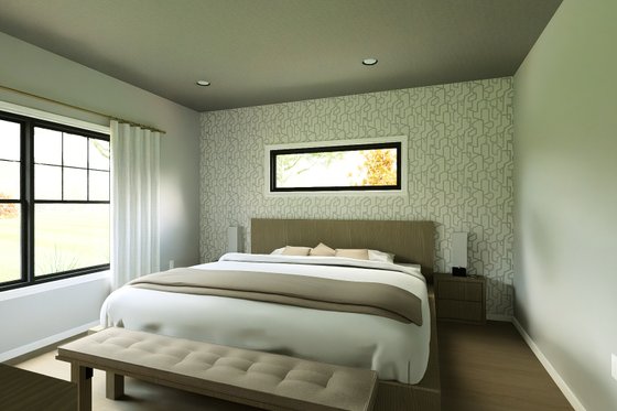 Interior - Master Bedroom for Barndominium House Plan #1064-456 - 2 bed, 2 bath