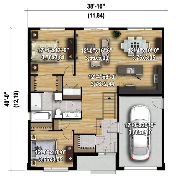 Contemporary Floor Plan - Main Floor Plan #25-4371