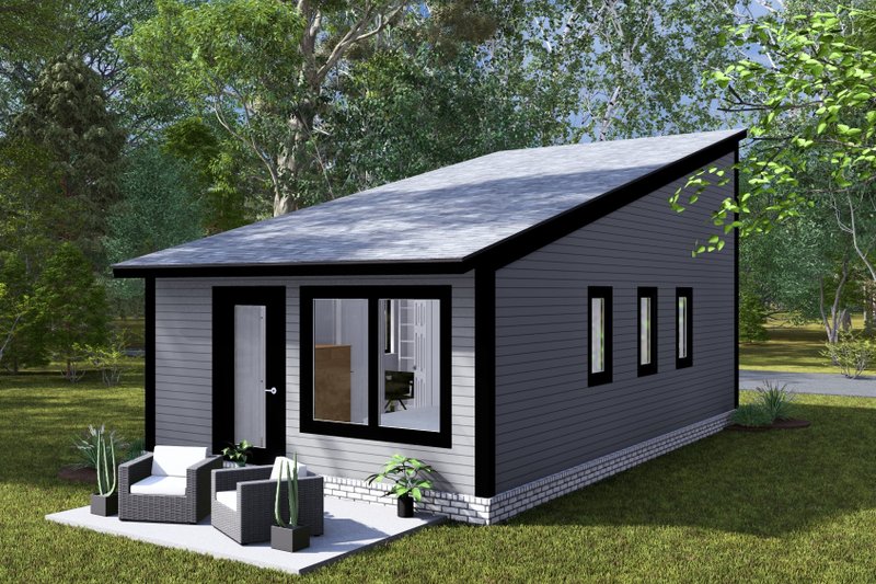 Dream House Plan - Exterior - Other Elevation for Modern House Plan #513-2283 - 1 bed, 1 bath