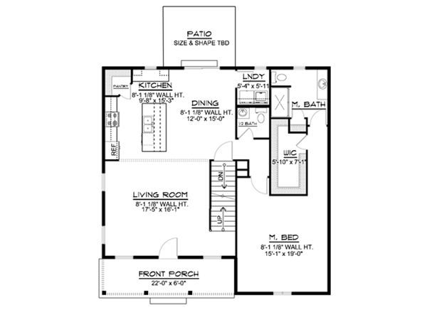 Cottage Floor Plan - Main Floor Plan #1064-22
