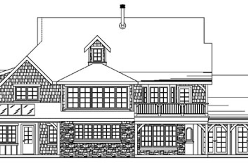 Home Plan - Exterior - Rear Elevation for Craftsman House Plan #124-587 - 5 bed, 4 bath