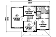 Contemporary Style House Plan - 3 Beds 2 Baths 2080 Sq/Ft Plan #25-4301 