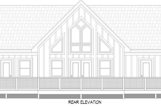 Exterior - Rear Elevation for Country House Plan #932-786 - 2 bed, 2 bath