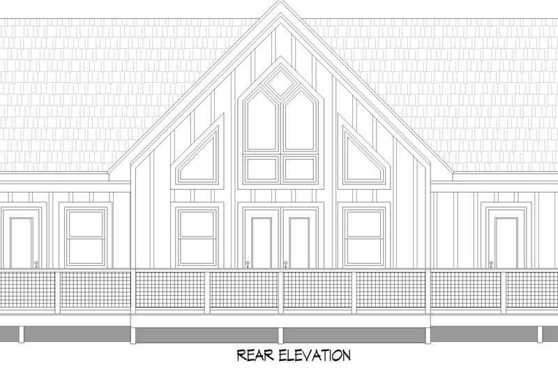Home Plan - Exterior - Rear Elevation for Country House Plan #932-786 - 2 bed, 2 bath