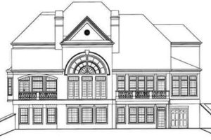 Classical Exterior - Rear Elevation Plan #119-113