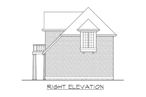 Exterior - Other Elevation 3 for Cottage House Plan #132-189 - 1 bed, 1 bath