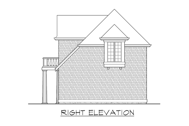 House Design - Exterior - Other Elevation 3 for Cottage House Plan #132-189 - 1 bed, 1 bath