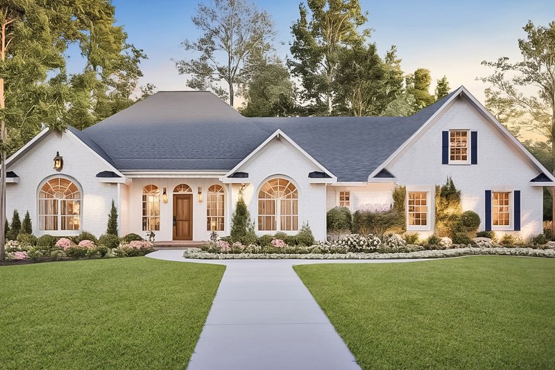 House Blueprint - European Exterior - Front Elevation Plan #21-502