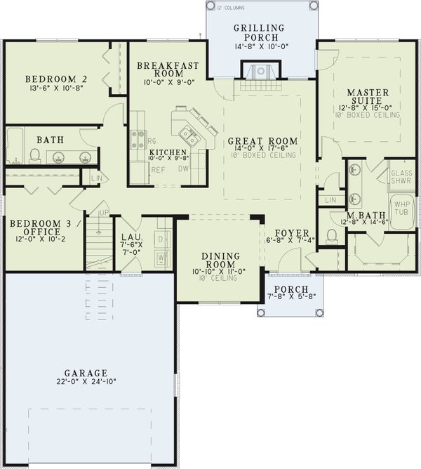 European Floor Plan - Main Floor Plan #17-2378