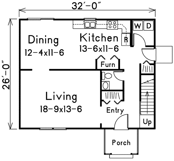 Colonial Floor Plan - Main Floor Plan #57-245