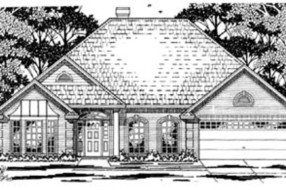 Exterior - Front Elevation for Traditional House Plan #42-256 - 3 bed, 2 bath