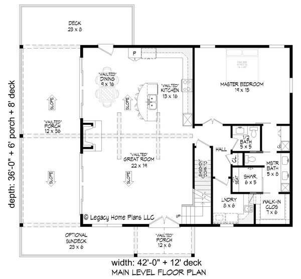 Country Floor Plan - Main Floor Plan #932-910