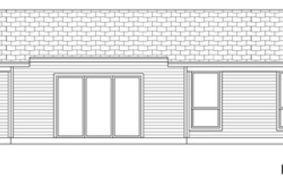 Exterior - Rear Elevation for Modern House Plan #84-517 - 4 bed, 2 bath