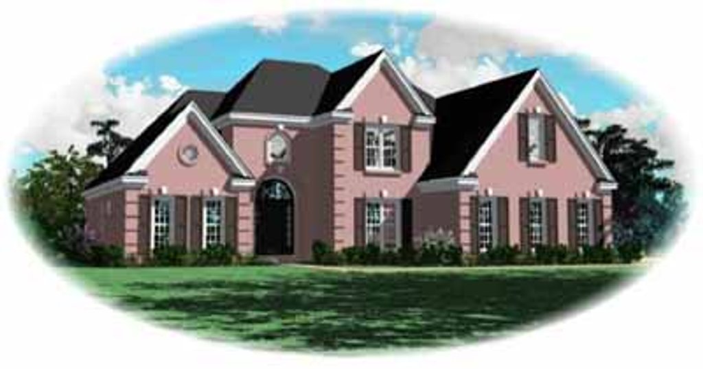 Exterior - Front Elevation 2 for European House Plan #81-201 - 3 bed, 2.5 bath
