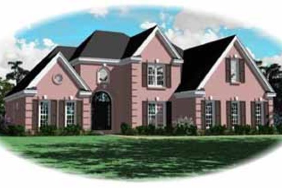 Exterior - Front Elevation for European House Plan #81-201 - 3 bed, 2.5 bath