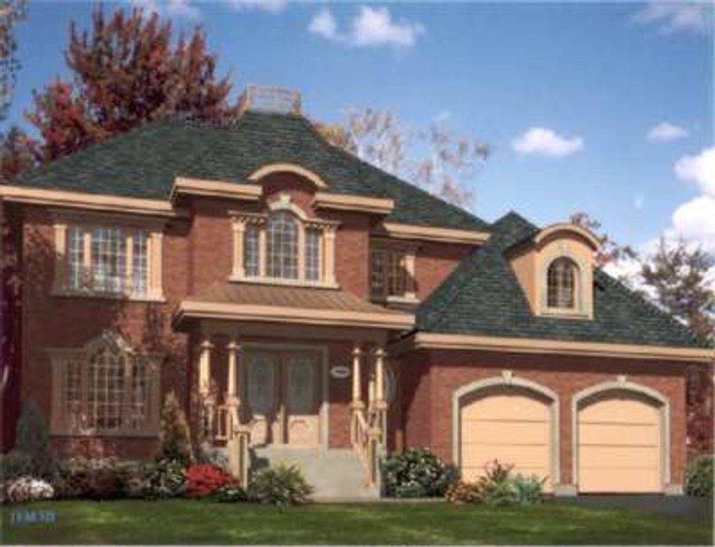 Exterior - Front Elevation 2 for European House Plan #138-142 - 3 bed, 2.5 bath