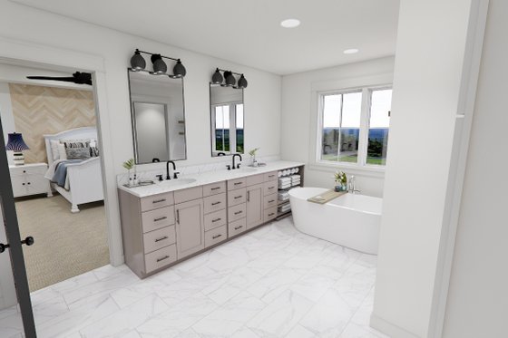 Interior - Master Bathroom for Craftsman House Plan #51-1267 - 4 bed, 3.5 bath