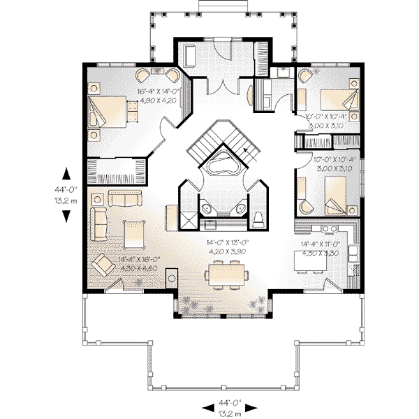Dream House Plan - Traditional Floor Plan - Main Floor Plan #23-580