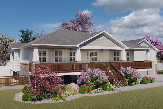 Exterior - Front Elevation 3 for Craftsman House Plan #1060-106 - 5 bed, 4 bath