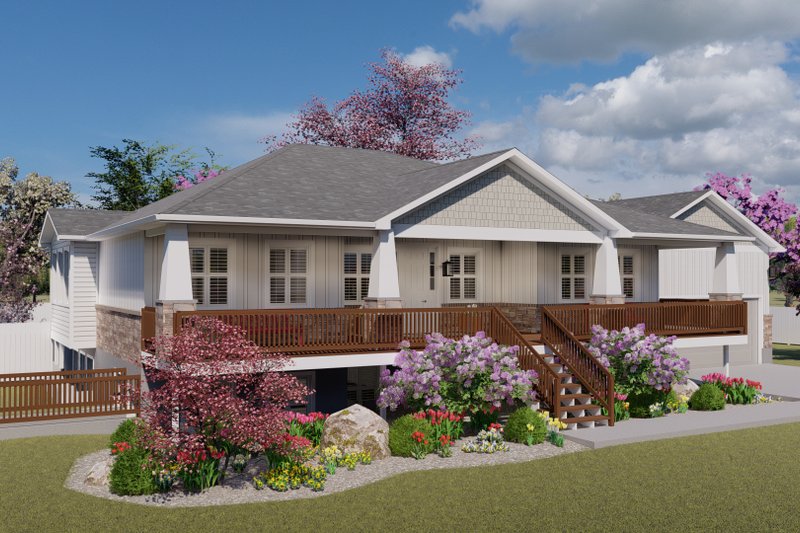 House Blueprint - Exterior - Front Elevation 3 for Craftsman House Plan #1060-106 - 5 bed, 4 bath