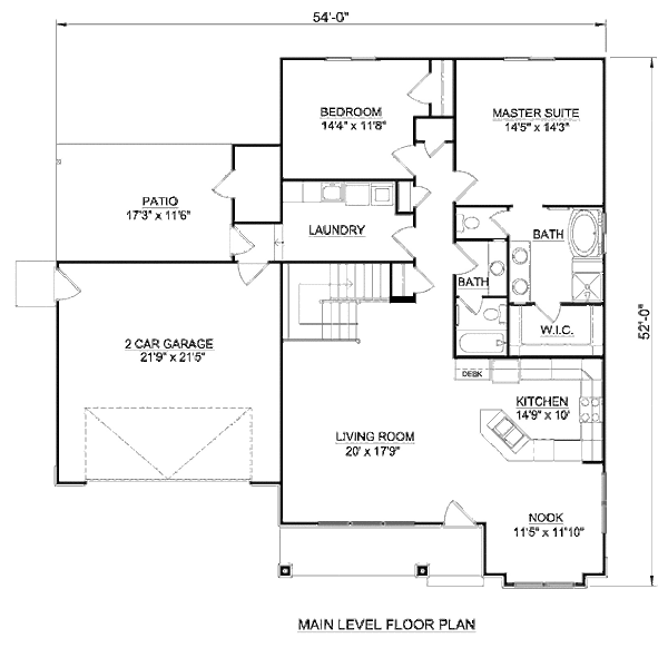 Ranch Floor Plan - Main Floor Plan #116-282