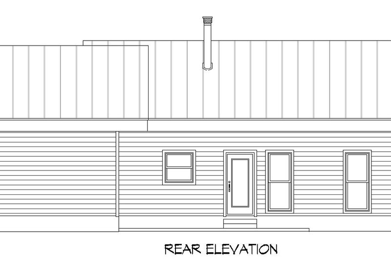 Home Plan - Exterior - Rear Elevation for Modern House Plan #932-933 - 2 bed, 2.5 bath