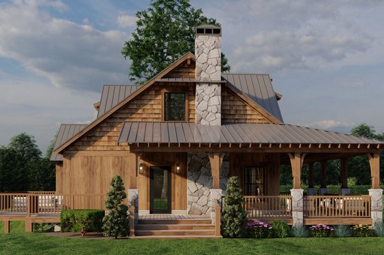 Exterior - Other Elevation 2 for Craftsman House Plan #17-3427 - 2 bed, 2.5 bath