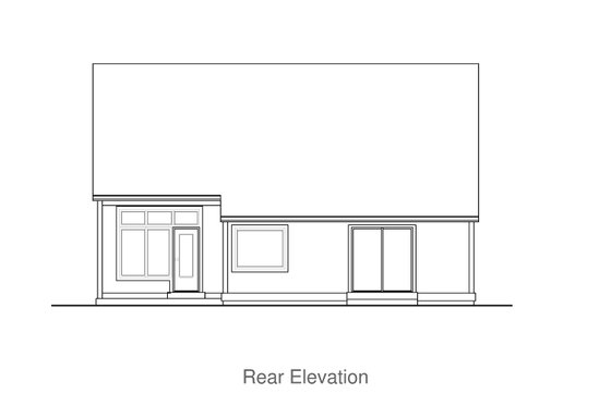 Exterior - Rear Elevation for Craftsman House Plan #53-588 - 3 bed, 2.5 bath