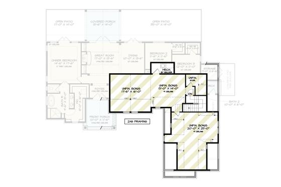 Floor Plan - Other Floor for Farmhouse House Plan #119-451 - 3 bed, 2 bath
