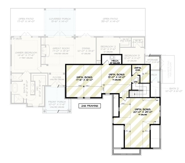 Farmhouse Floor Plan - Other Floor Plan #119-451