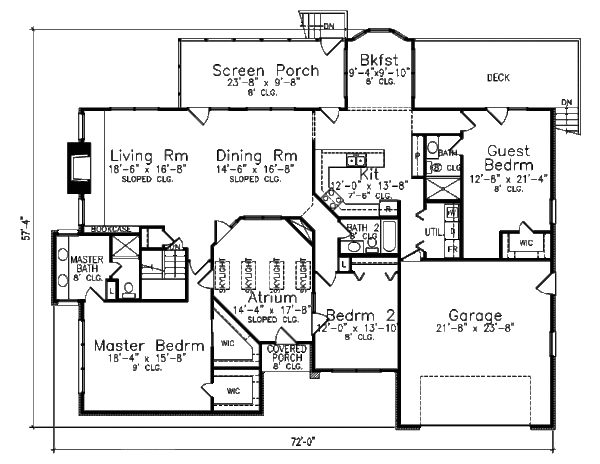 Traditional Floor Plan - Main Floor Plan #52-228