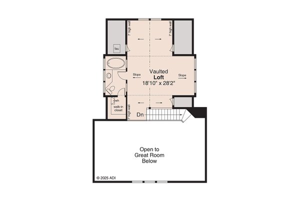 House Blueprint - Country Floor Plan - Upper Floor Plan #124-1428