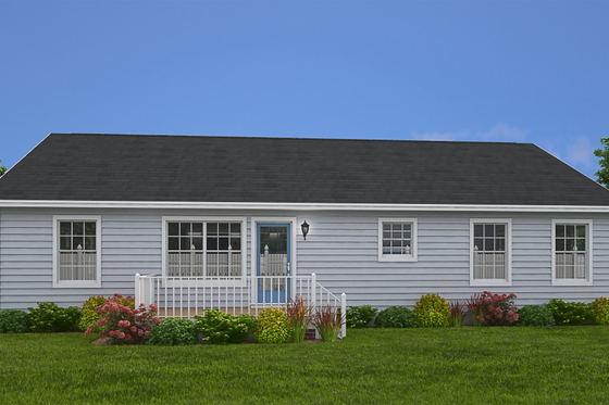 Exterior - Other Elevation 3 for Ranch House Plan #1082-4 - 3 bed, 2.5 bath