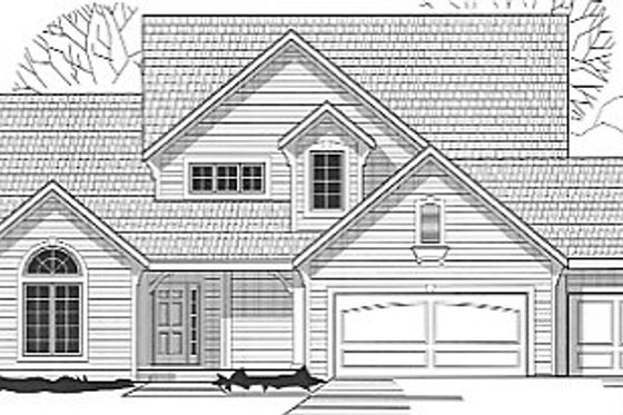 Exterior - Front Elevation for Traditional House Plan #67-397 - 4 bed, 2.5 bath