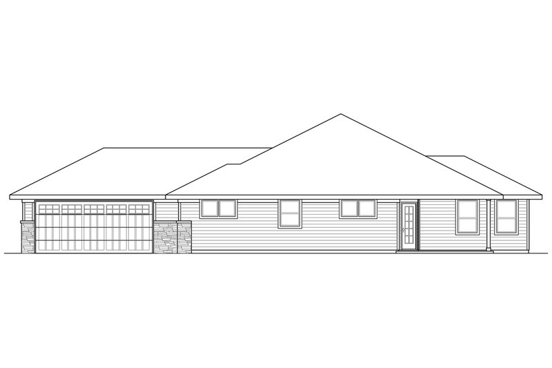 Dream House Plan - Exterior - Other Elevation 1 for Prairie House Plan #124-911 - 3 bed, 2 bath