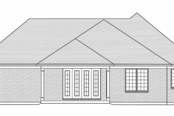 Exterior - Rear Elevation for Country House Plan #46-523 - 3 bed, 2.5 bath