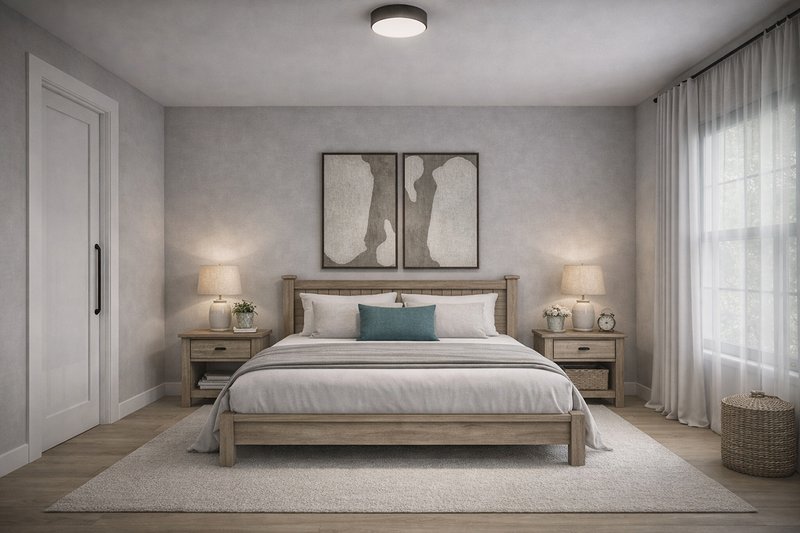 Home Plan - Interior - Master Bedroom for Country House Plan #124-1377 - 3 bed, 2.5 bath