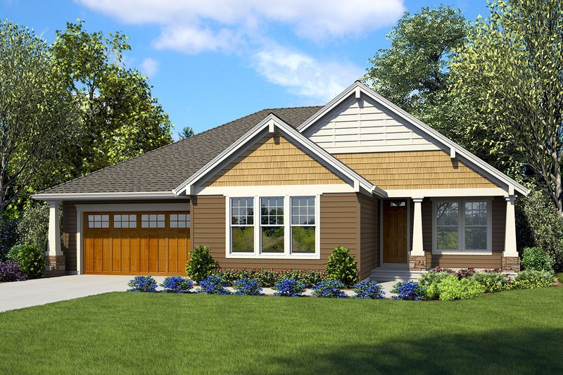 Architectural House Design - Ranch Exterior - Front Elevation Plan #48-925