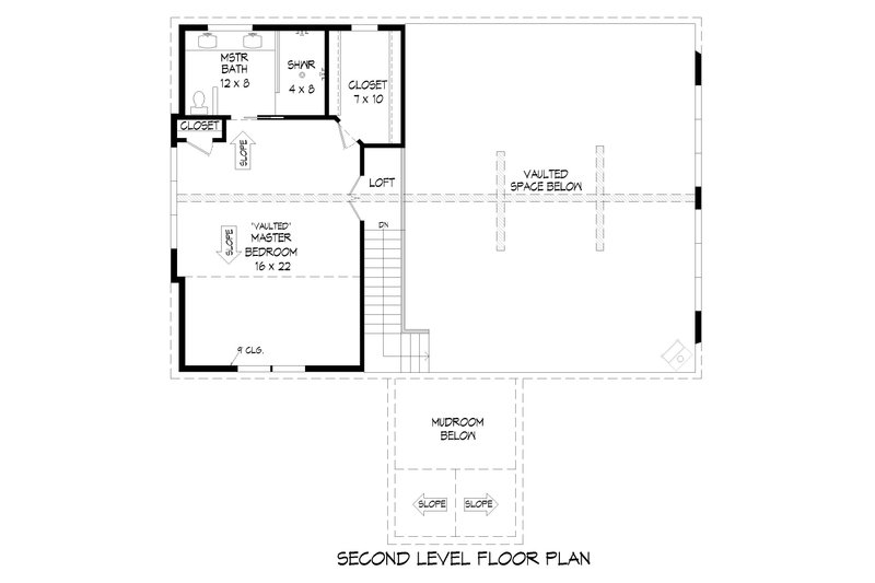 Home Plan - Floor Plan - Upper Floor for Southern House Plan #932-839 - 3 bed, 2 bath