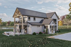 Modern Exterior - Front Elevation Plan #455-587