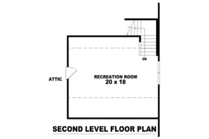 Floor Plan - Upper Floor for European House Plan #81-1095 - 3 bed, 2 bath