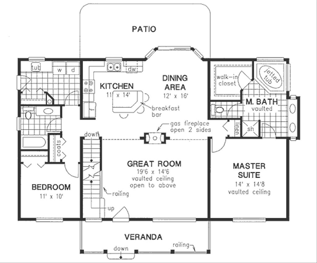 Ranch Style House Plan 2 Beds 2 Baths 1894 Sqft Plan 18 4510