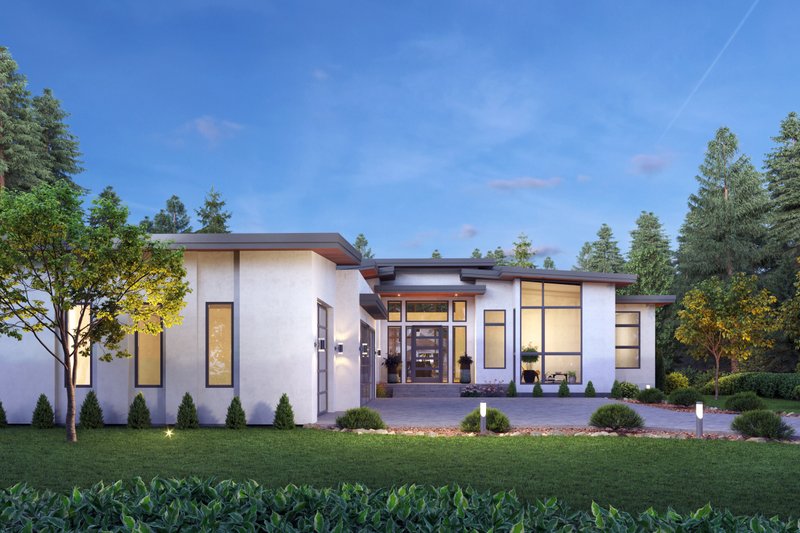 Dream House Plan - Exterior - Front Elevation 3 for Contemporary House Plan #1066-267 - 4 bed, 4.5 bath