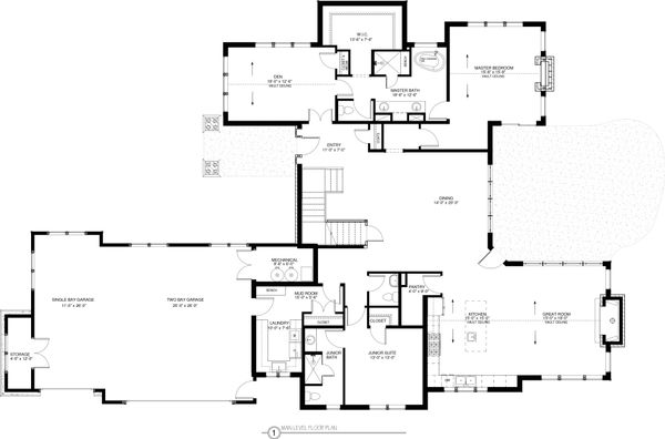 Home Plan - Traditional Floor Plan - Main Floor Plan #895-59