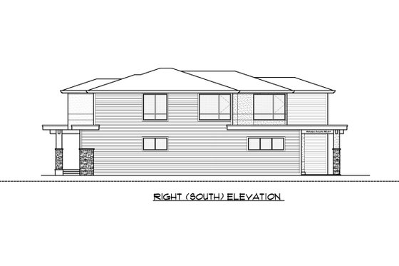 Exterior - Other Elevation 1 for Contemporary House Plan #1066-50 - 4 bed, 3.5 bath