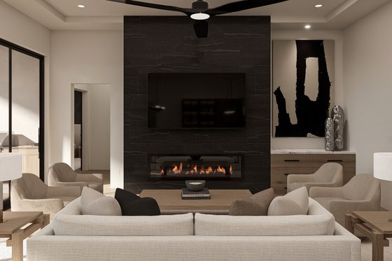 Interior - Family Room 1 for Modern House Plan #455-705 - 3 bed, 2.5 bath